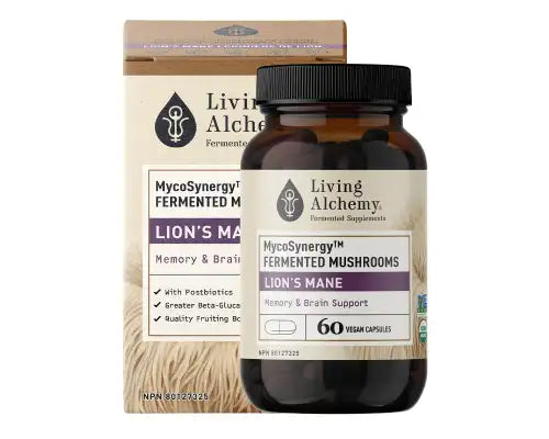 Living Alchemy Mycosynergy Fermented Mushrooms Lion's Mane 60 Veggie Caps