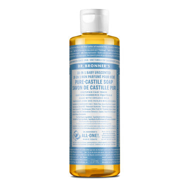 Dr. Bronner's Organic Pure Castile Liquid Soap Baby Unscented
236 mL 1