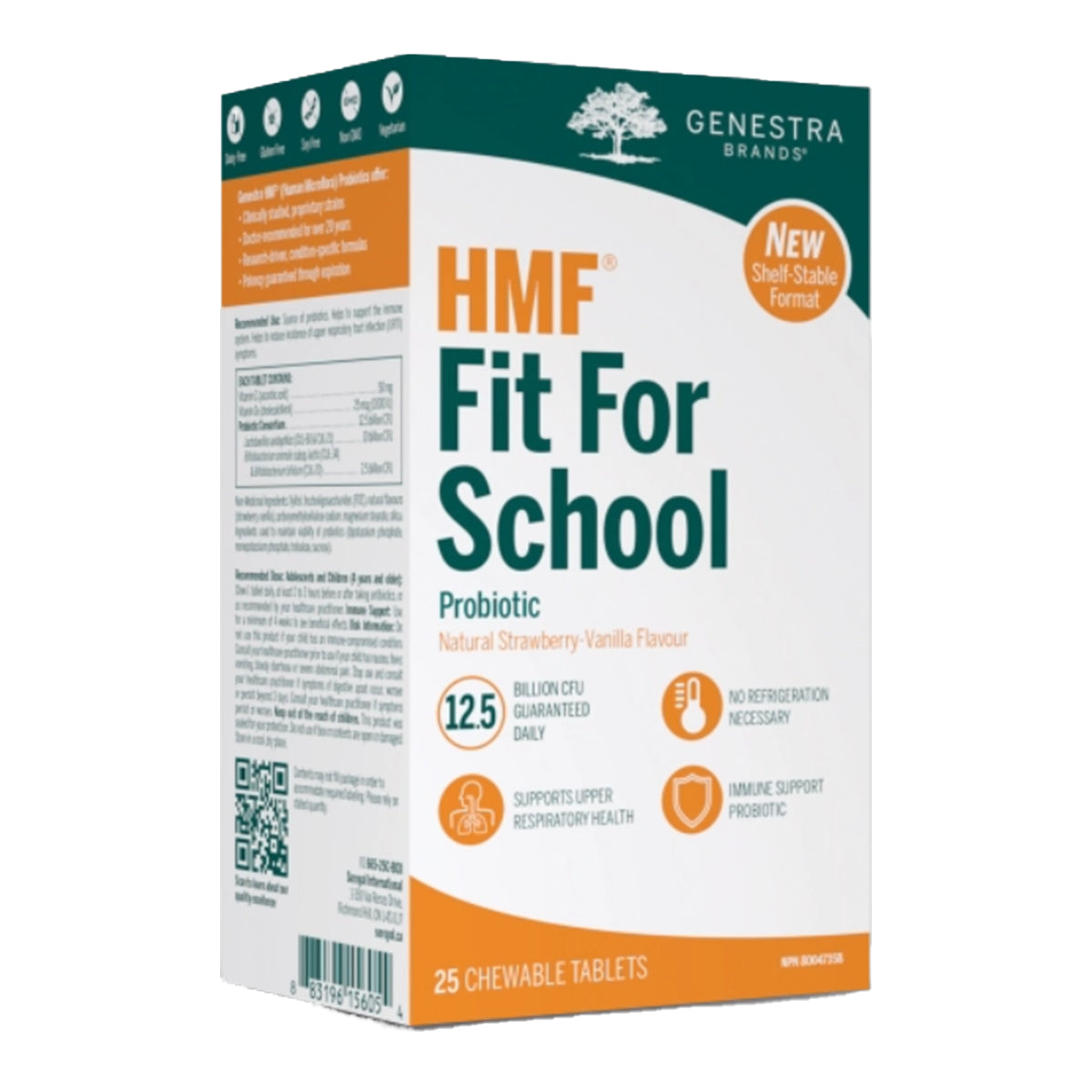 HMF Fit For School shelf stable format (Strawberry-Vanilla Flavour) Probiotic 25 count