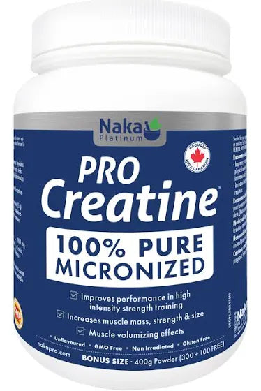 Naka Creatine Monohydrate 100% Pure Micronized Unflavoured 5000mg 400g