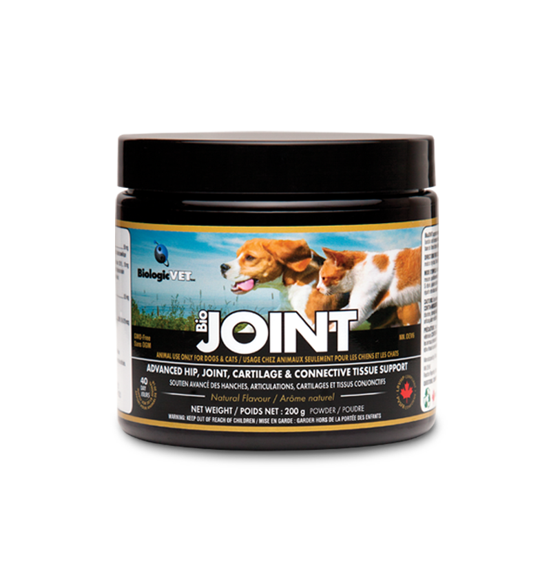 BiologicVet Bio Joint for dogs and cats in a 200 grams package