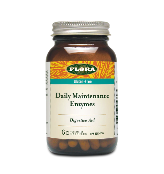 Flora's Daily Maintenance Enzymes in a 60 vegetable capsules