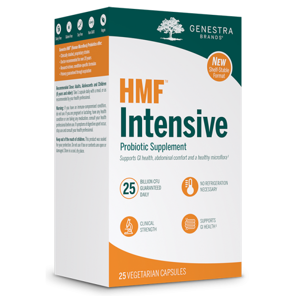 Genestra HMF Intensive probiotic supplement with 25 vegetarian capsules