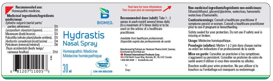 Hydrastis Nasal Spray 30ml by BioMed