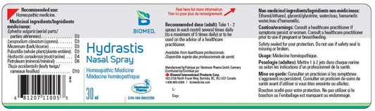 Hydrastis Nasal Spray 30ml by BioMed