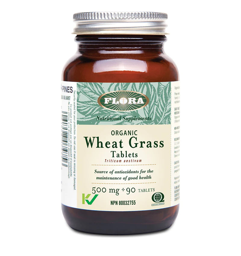 WHEAT GRASS TABLETS | COMPRIMÉS D'HERB DE BLÉ 500 MG. (90 tablets)