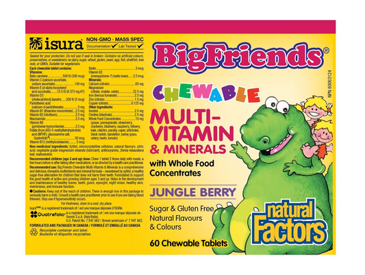 Big Friends Chewable Multi-Vitamin Natural Factors