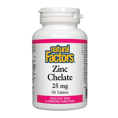 Natural Factors Zinc Chelate 25mg (90 Capsules)