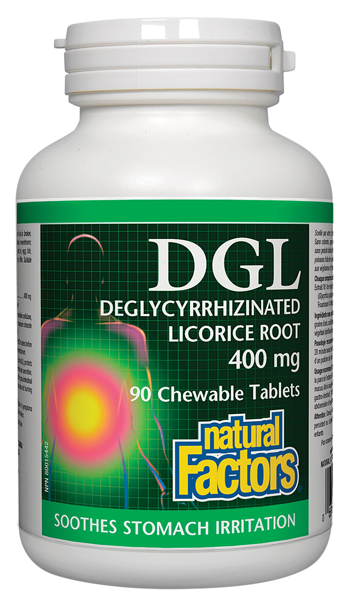 Natural Factors DGL Deglycyrrhizinated Licorice Root (90 Tablets)