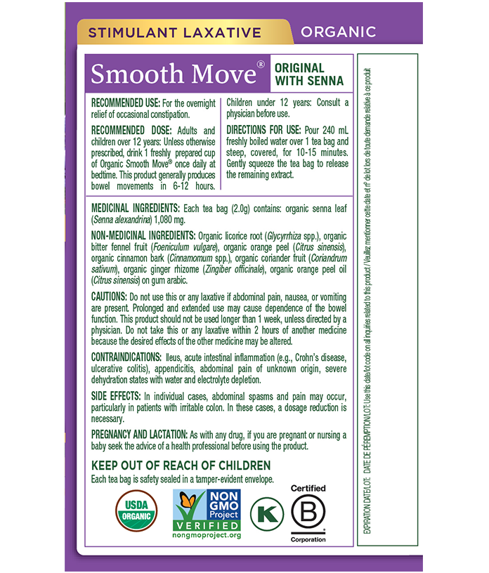 Traditional Medicinal Smooth Move Tea (16 tea bags)
