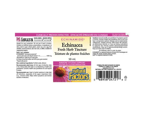 Natural Factors Echinamide Echinacea Fresh Herb Tincture 50mL