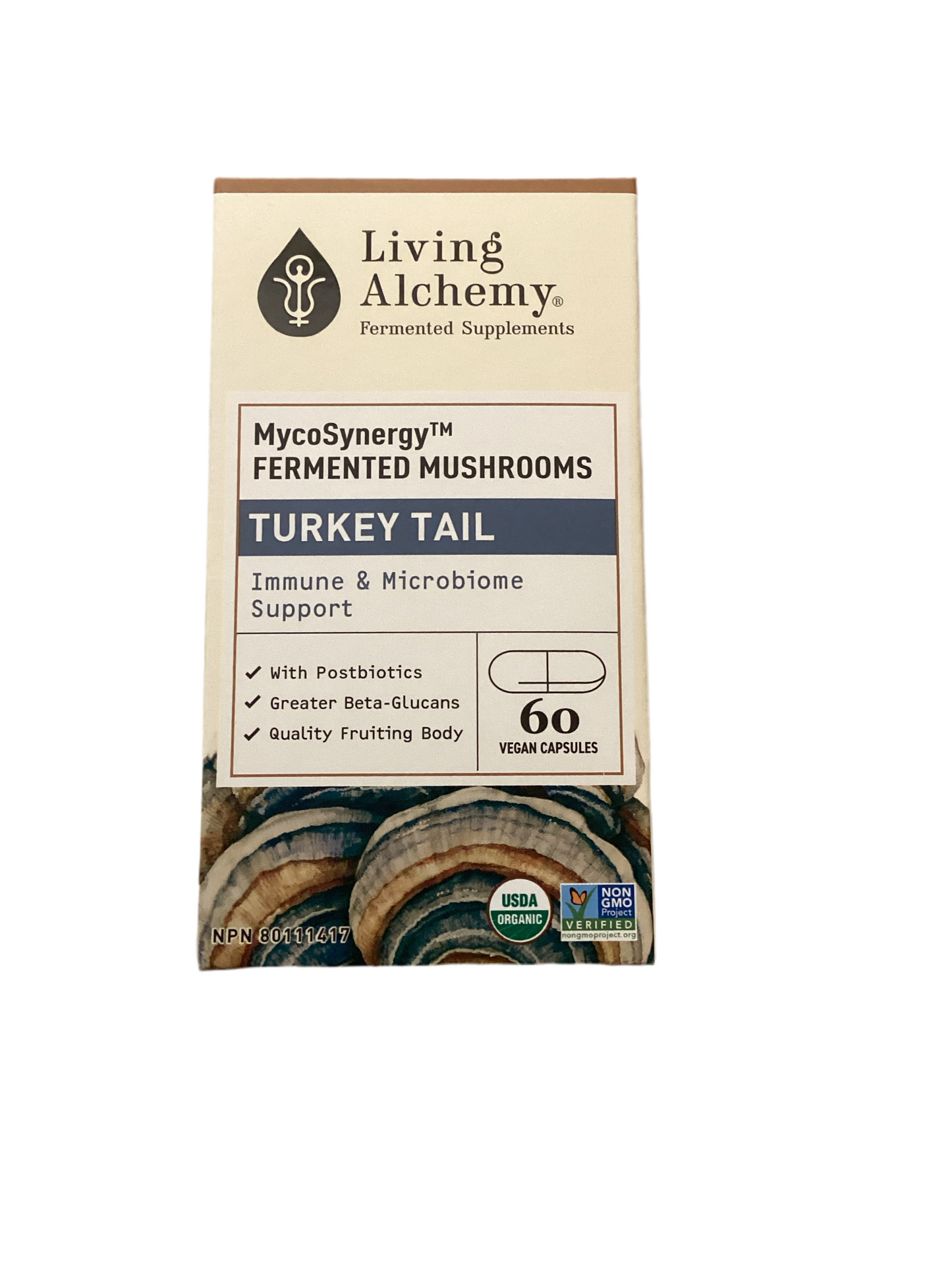 Living Alchemy Fermented Mushrooms TURKEY TAIL Immune & Microbiome Support 60 Vegan Capsules