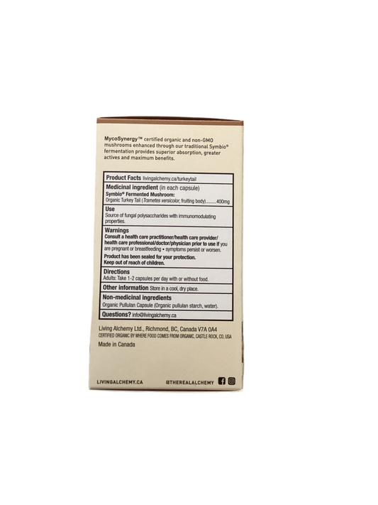 Living Alchemy Fermented Mushrooms TURKEY TAIL Immune & Microbiome Support 60 Vegan Capsules