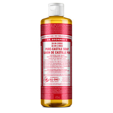 Dr. Bronner Organic Pure Castile Liquid Rose Soap 473ml