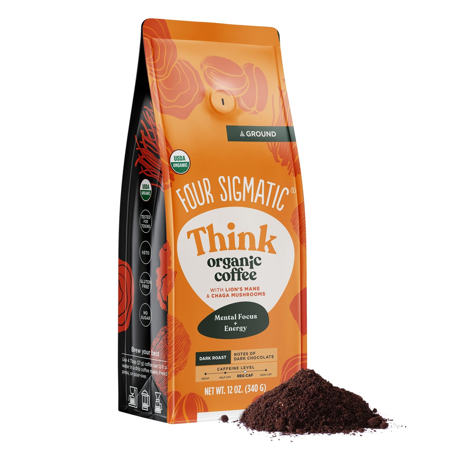 Four Sigmatic Mushroom Coffee Mix with Lion's Mane & Chaga
Dark Roast 340 g