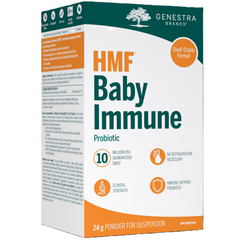 Genestra HMF Baby Immune 24 g powder shelf stable format