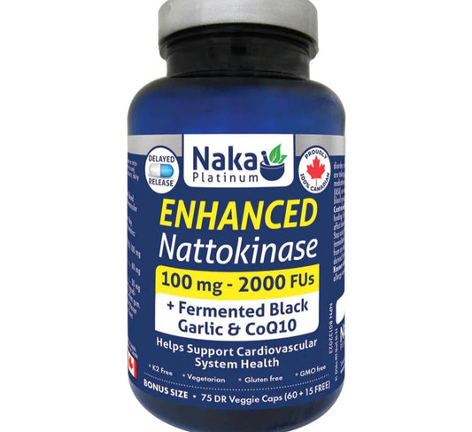 Naka Enhanced Nattokinase 100mg 75 DR Veg Capsules