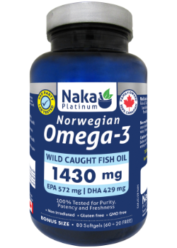 Naka Omega-3 (Norwegian) 1430mg - 80 Softgels