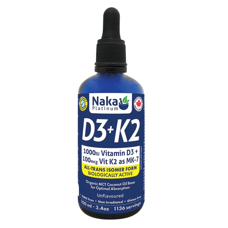 Naka Platinum D3 + K2 in MCT oil 100ml