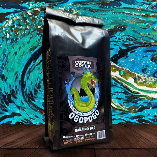 Coffin Creek Coffee co Ogopogo - Nanaimo Bar Flavoured Coffee - 340 Grams Ground