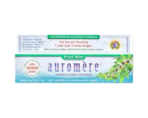 Auromere Ayurvedic Toothpaste Fresh Mint 117g – HealthBuzz.ca