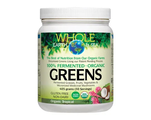 Whole Earth & Sea Organic 100% Fermented Greens Tropical 405g