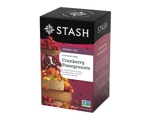 Stash Herbal Tea Cranberry Pomegranate Caffeine Free 18 Tea Bags