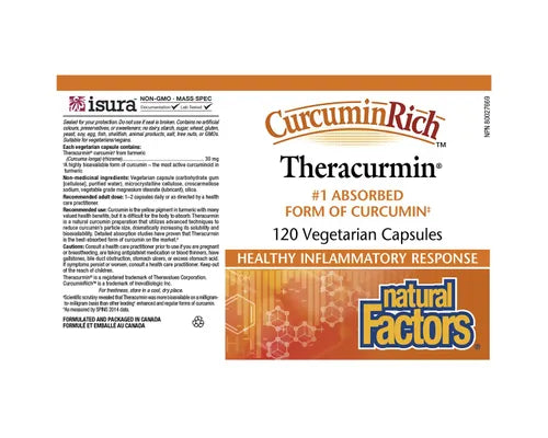 Natural Factors Curcumin Rich Theracurmin 120 Veggie Caps