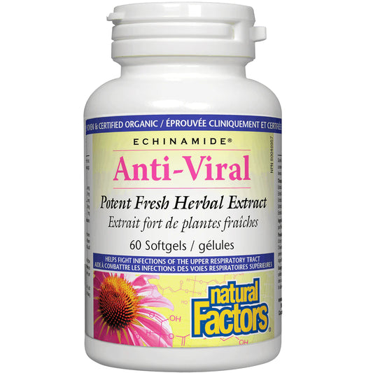Natural Factors Echinamide Anti-Viral Potent Fresh Herbal Extract 60 Softgels