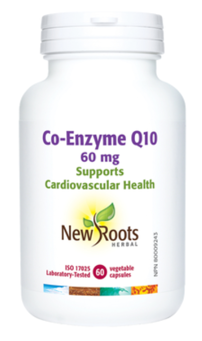 New Roots Co-Enzyme Q10 60mg 60 Veggie Capsules