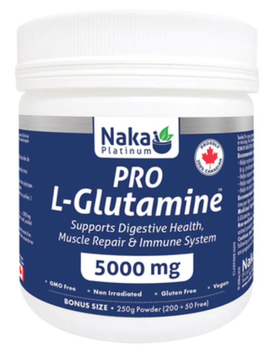 Naka Platinum Pro L-Glutamine Powder 5000mg 200+50g