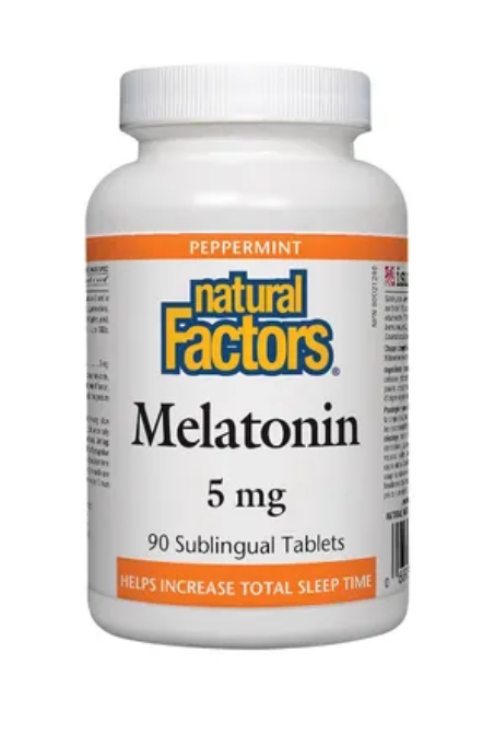 Natural Factors Melatonin Peppermint 5mg 90 Tablets