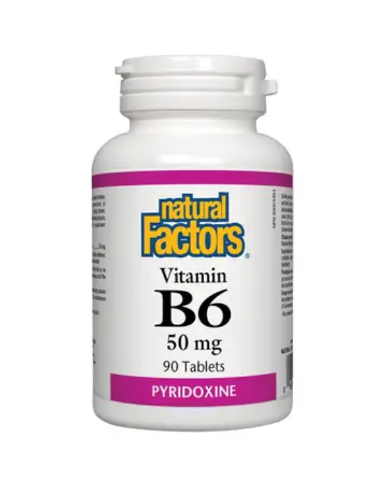 Natural Factors Vitamin B6 Pyridoxine 50mg (90 Tablets)