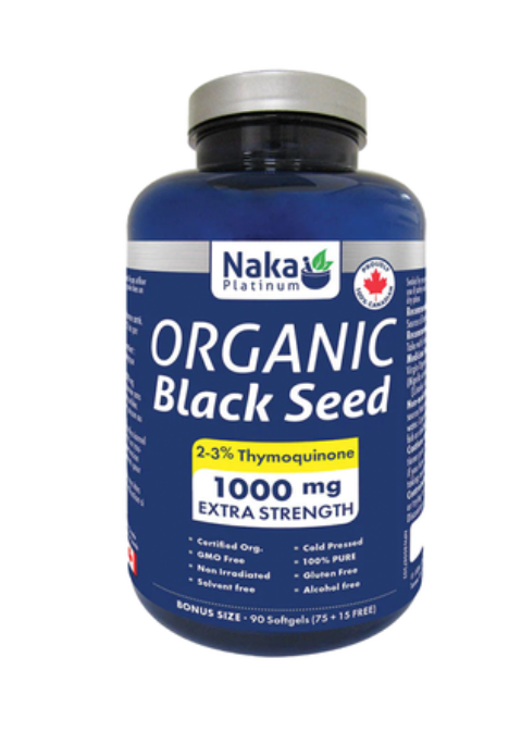 Organic Black Seed 1000mg (75+15 Softgels)