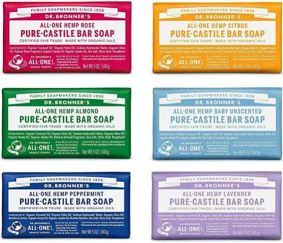 Dr. Bronner Soap Bars - Pack of 6