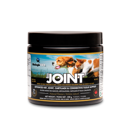 BiologicVet Bio Joint for dogs and cats in a 200 grams package