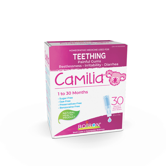 Camilia homeopaths medicine used for  Teething Painful Gums in 30 Sterile and drinkable unit-doses