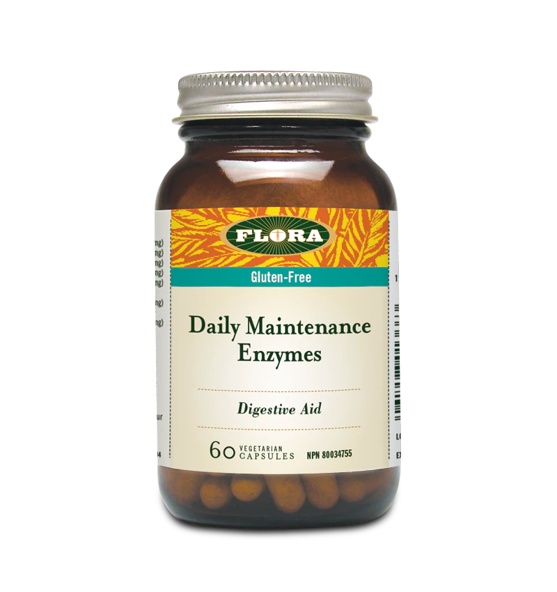 Flora's Daily Maintenance Enzymes in a 60 vegetable capsules