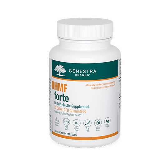 Genestra HMF forte daily probiotic supplement in 120 vegetarian capsules