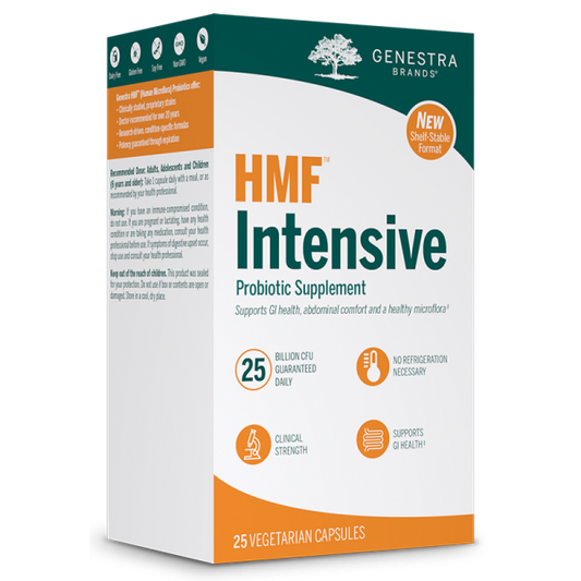 Genestra HMF Intensive probiotic supplement with 25 vegetarian capsules