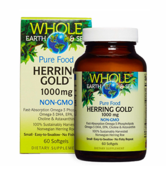 Whole Earth and Sea Herring Gold 1000mg 60 Softgels