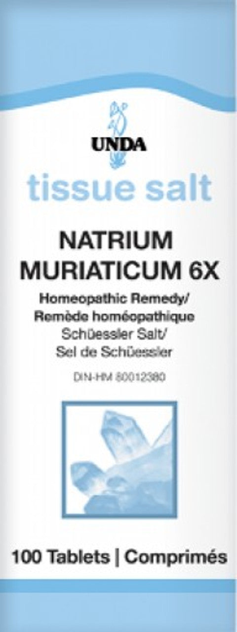 Unda Scheussler Tissue Salt Natrium Muriaticum 6X - 100 Tablets