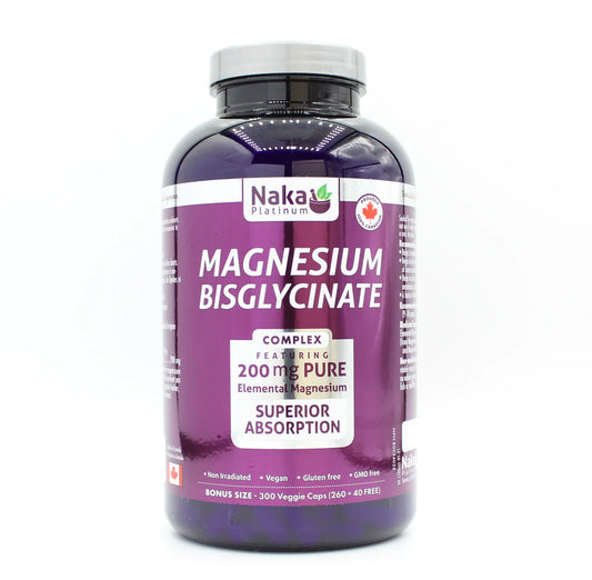 Naka Magnesium Bisglycinate 200mg 300 Capsules