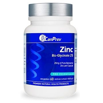 CanPrev Zinc Bis-Glycinate 25 60 Veggie Caps