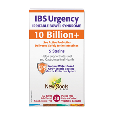 New Roots IBS Urgency 10 Billion+ 30 Veggie Caps