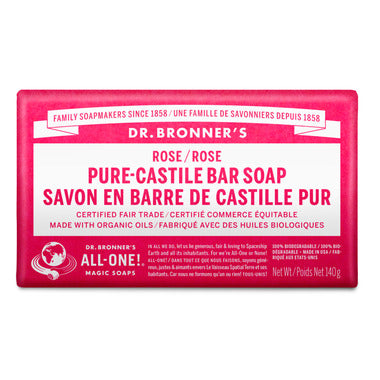 Dr. Bronner's Pure Castile Bar Soap Rose 140 g
