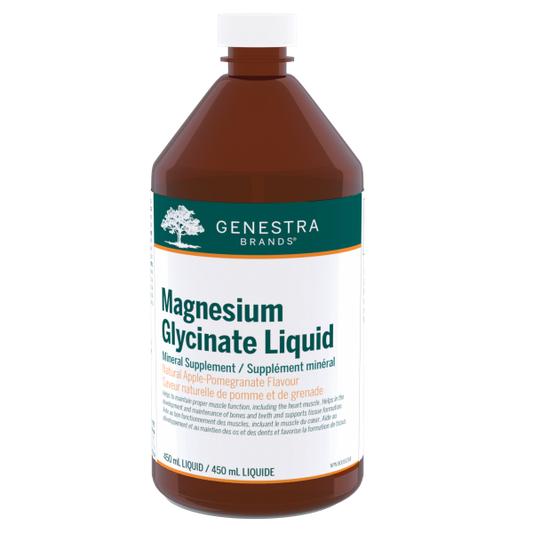 Genestra Magnesium Glycinate Liquid 450ml Apple Pomegranate Flavour