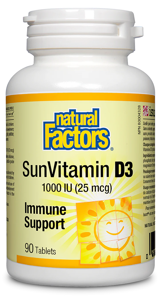 Natural Factors Vitamin D3 1000IU (90 tablets)